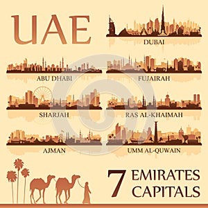 All the capital cities of the United Arab Emirates photo