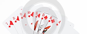 All diamond Skat cards from the seven to the ace