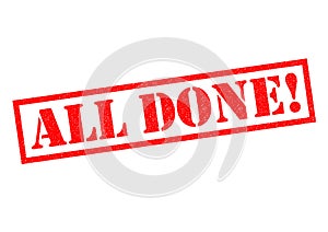 ALL DONE! Rubber Stamp