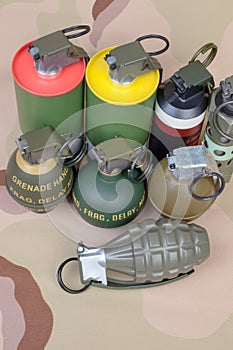All explosives, weapon army,standard time fuze, hand grenade on