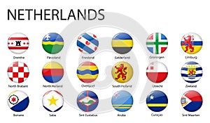 all Flags of regions of Netherlands template for your design
