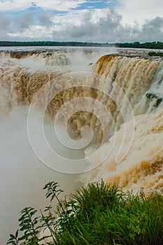 All flows that converge into Devil`s Throat at Iguazu Falls. Argentina