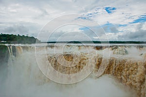 All flows that converge into Devil`s Throat at Iguazu Falls. Argentina
