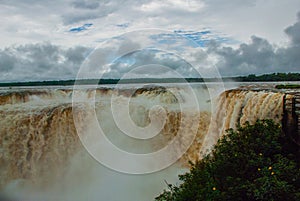 All flows that converge into Devil`s Throat at Iguazu Falls. Argentina