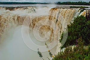 All flows that converge into Devil`s Throat at Iguazu Falls. Argentina