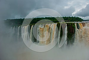 All flows that converge into Devil`s Throat at Iguazu Falls. Argentina