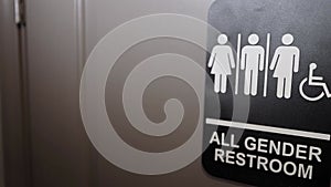 All gender public restroom sign