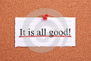 It is all good