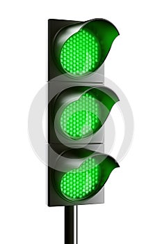 All green traffic light photo