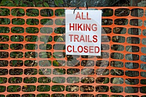 All hiking trails closed