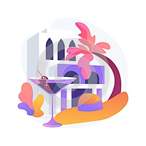 All-inclusive hotel abstract concept vector illustration.