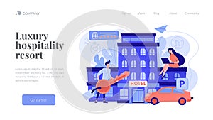 All-inclusive hotel concept landing page.