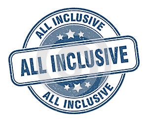 all inclusive stamp. all inclusive round grunge sign.