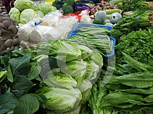 All kinds of vegetables and green vegetables bought in the market are rich in chlorophyll and nutritious and healthy.