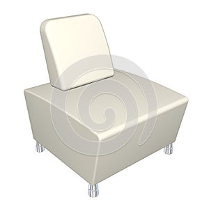 All-leather chair, 3D illustration