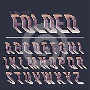 Abstract Folded Colorful Typography Design photo