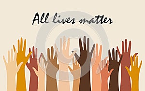 The concept of the social movement for peace All Lives Matter.