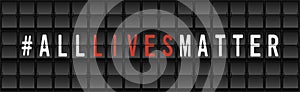 All Lives Matter Protest Banner vector illustration