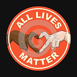 All Lives Matter round sticker