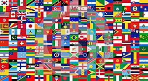 All national flags of the world . Background style