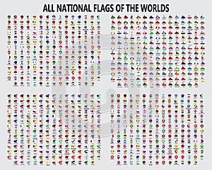 All national flags of the worlds.