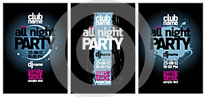 All Night Party design templates.