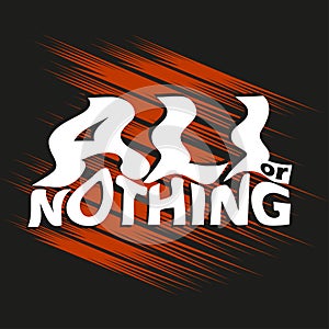All or nothing lettering