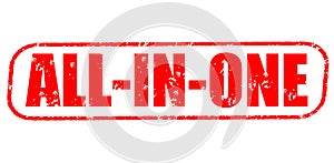 All in one stamp on white background