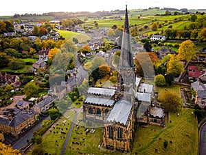 All Saints Church in Bakewell, a small market town and civil parish in the Derbyshire Dales district of Derbyshire,  lying on the
