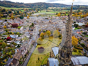 All Saints Church in Bakewell, a small market town and civil parish in the Derbyshire Dales district of Derbyshire,  lying on the