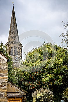 All Saints Church in Bakewell, a small market town and civil parish in the Derbyshire Dales district of Derbyshire,  lying on the