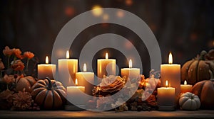 all saints\' day background, sober, candles, soft tones, background for all Saints Day or All Souls\' Day.