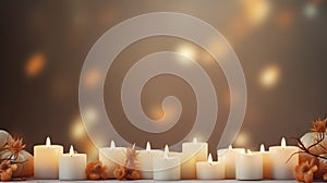 all saints\' day background, sober, candles, soft tones, background for all Saints Day or All Souls\' Day.