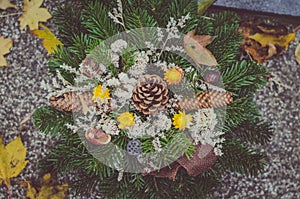 All Saints Day in the cemetery