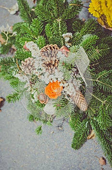 All Saints Day in the cemetery