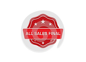 All Sales Final label sticker, All Sales Final Badge Sign