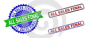 ALL SALES FINAL Rosette and Rectangle Bicolor Watermarks with Rubber Surfaces