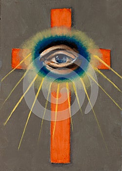 All Seeing Eye with Cross photo