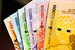 All six Ugandan bank notes photo