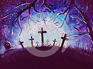 All souls day painting hand draw religious holiday