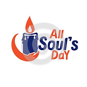 All souls day type vector design. Vector illustration of a Background for All Soul`s Day.