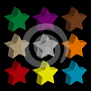 All star color with dark background