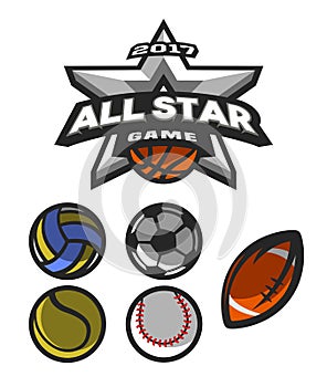 All star game, logo, emblem. photo