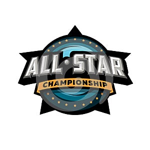 All star sports, template logo design.