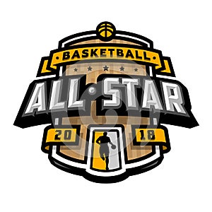 All stars of basketball, logo, emblem.