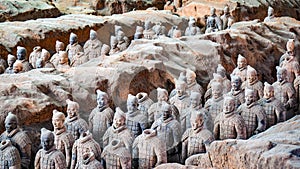 Terra-cotta warriors in Xian, China