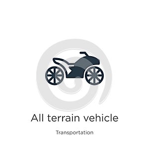 All terrain vehicle icon vector. Trendy flat all terrain vehicle icon from transport aytan collection isolated on white background