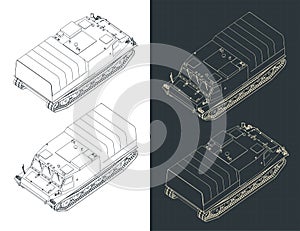 All-terrain vehicle isometric blueprints