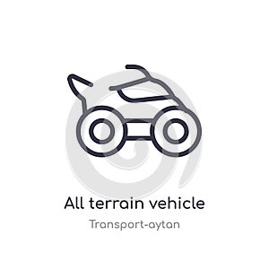 all terrain vehicle outline icon. isolated line vector illustration from transport-aytan collection. editable thin stroke all