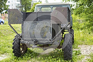 All-terrain vehicle in Russia. Bad road car